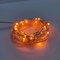 Set of 2 Orange Mini LED Fairy Lights – 30 LEDs, 10ft Silver Wire, Battery Operated with Timer (Orange Color)